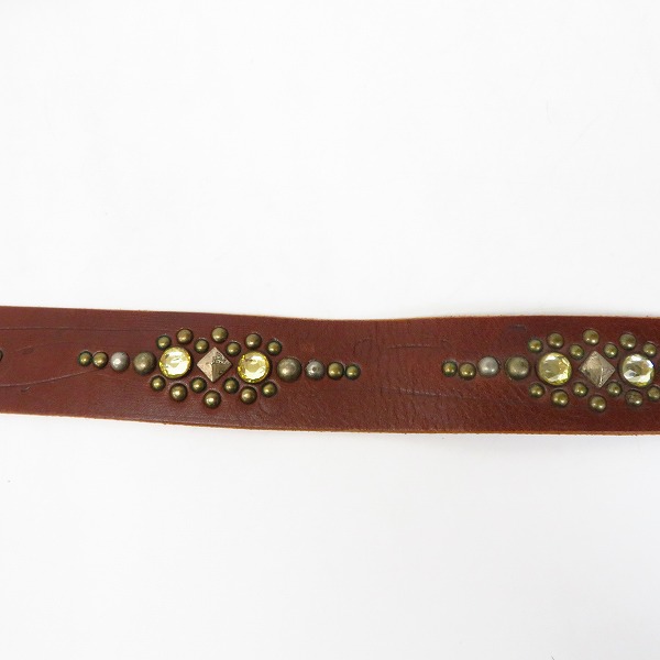 実際に弊社で買取させて頂いたHTC/エイチティーシー スタッズ レザー ベルト/30の画像 5枚目