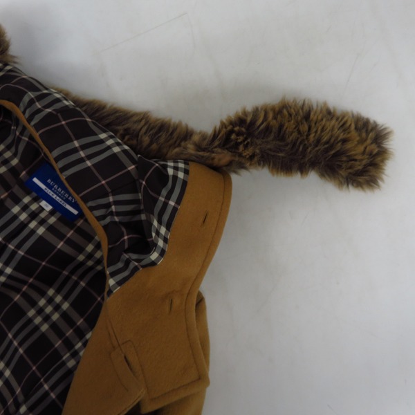実際に弊社で買取させて頂いたBURBERRY BLUE LABEL/バーバリーブルーレーベル フード付 コート/38の画像 5枚目