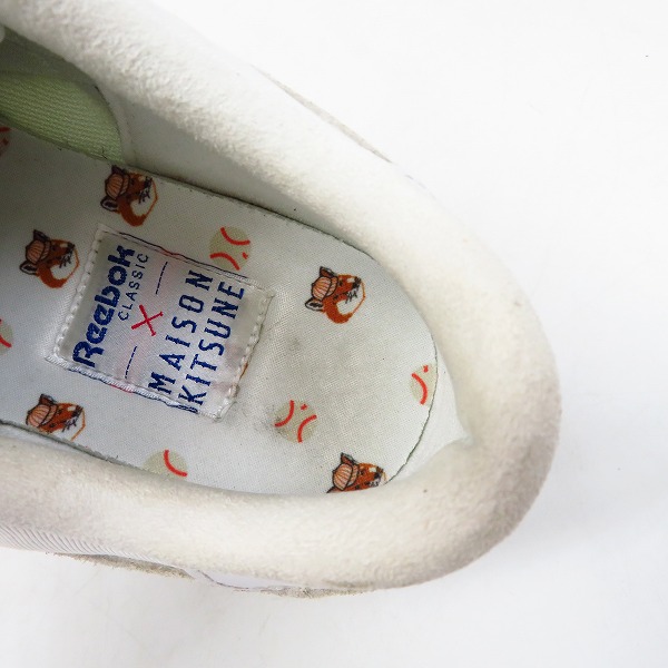 実際に弊社で買取させて頂いたReebok×MAISON KITSUNE/リーボック×メゾンキツネ スエード スニーカー V69742/26.5の画像 4枚目