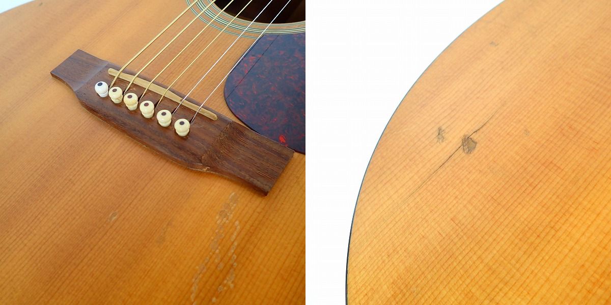 実際に弊社で買取させて頂いた★【修復有り/ジャンク】Martin/マーティン OOO-1 アコースティックギターの画像 5枚目