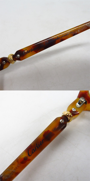 実際に弊社で買取させて頂いたCartier/カルティエ 眼鏡/メガネフレーム べっ甲柄/デミ柄 ケース付きの画像 5枚目