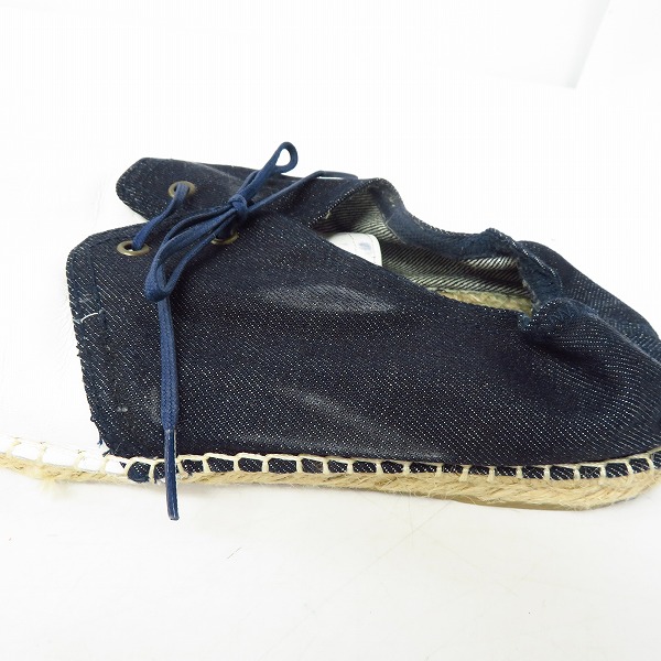 実際に弊社で買取させて頂いたFACTOTUM/ファクトタム エスパドリーユ レザー×デニム 42の画像 7枚目