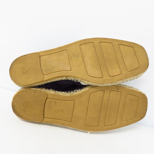 実際に弊社で買取させて頂いたFACTOTUM/ファクトタム エスパドリーユ レザー×デニム 42の画像 2枚目