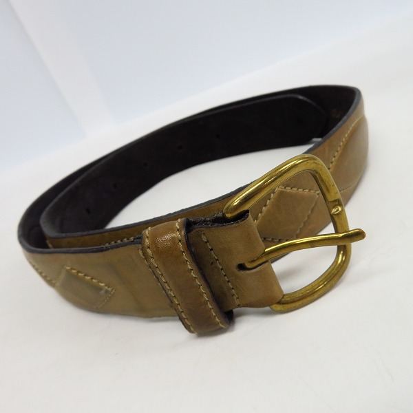 実際に弊社で買取させて頂いたGIORGIO ARMANI/ジョルジオアルマーニ レザーベルト デザインステッチ 75/30