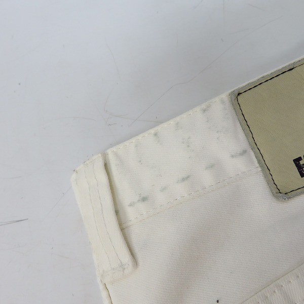 実際に弊社で買取させて頂いたFACTOTUM/ファクトタム テーパー ホワイトデニムパンツ 01042629/30の画像 7枚目