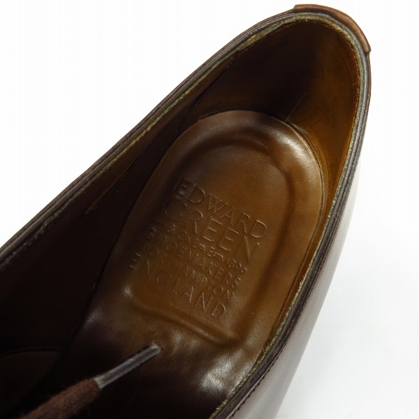 実際に弊社で買取させて頂いたEDWARD GREEN/エドワードグリーン CHELSEA/シェルシー ストレートチップ レザーシューズ E82/7.5の画像 4枚目
