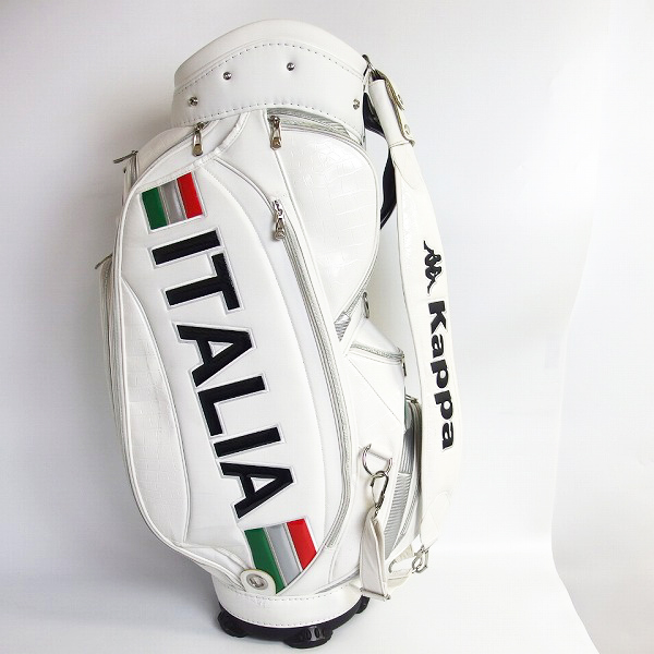 実際に弊社で買取させて頂いたKAPPA/カッパ 9.5型47インチ対応キャディバッグ ホワイト/KG718BA01の画像 2枚目
