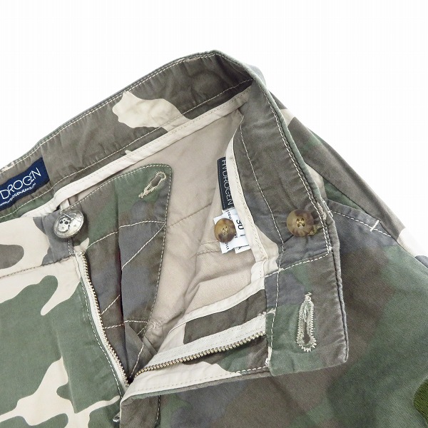 実際に弊社で買取させて頂いたHYDROGEN/ハイドロゲン カモフラ/迷彩柄 スカル刺繍 コットンパンツ Size：30の画像 4枚目