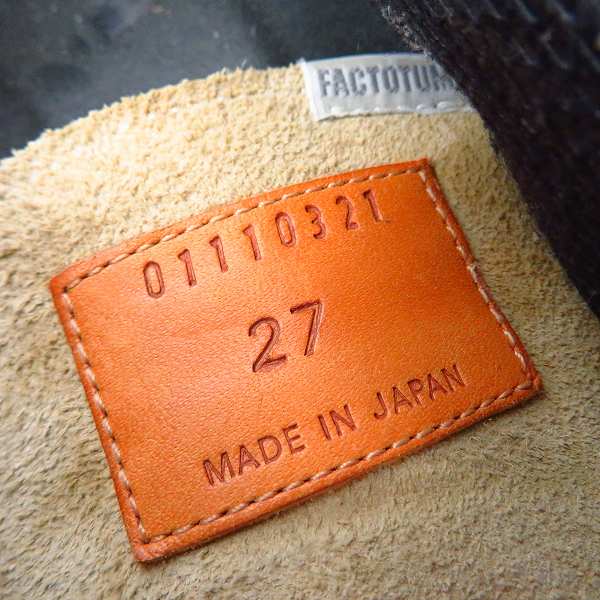 実際に弊社で買取させて頂いたFACTOTUM/ファクトタム ベロアスエード ローカットシューズ 01110321/27の画像 5枚目