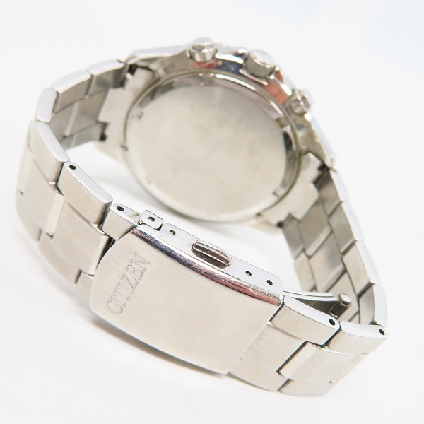 実際に弊社で買取させて頂いたCITIZEN/シチズン ECO-DRIVE/エコドライブ クロノグラフ デイト 腕時計 H500-S064597の画像 2枚目