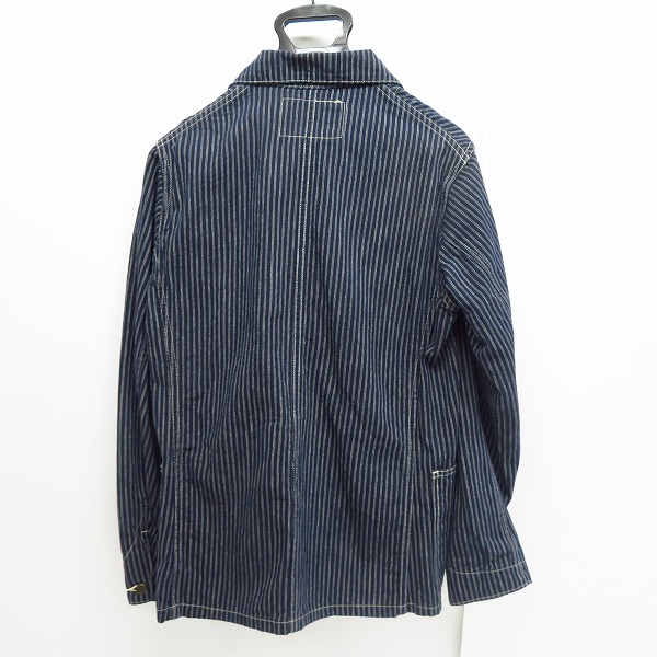 実際に弊社で買取させて頂いたSUGAR CANE/シュガーケーン フィクションロマンス ツイルストライプ カバーオール SC14086-421/36の画像 1枚目