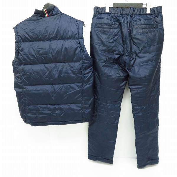 実際に弊社で買取させて頂いたKAPPA/カッパ ダウンベスト/パンツ ネイビー LL/2点セットの画像 1枚目