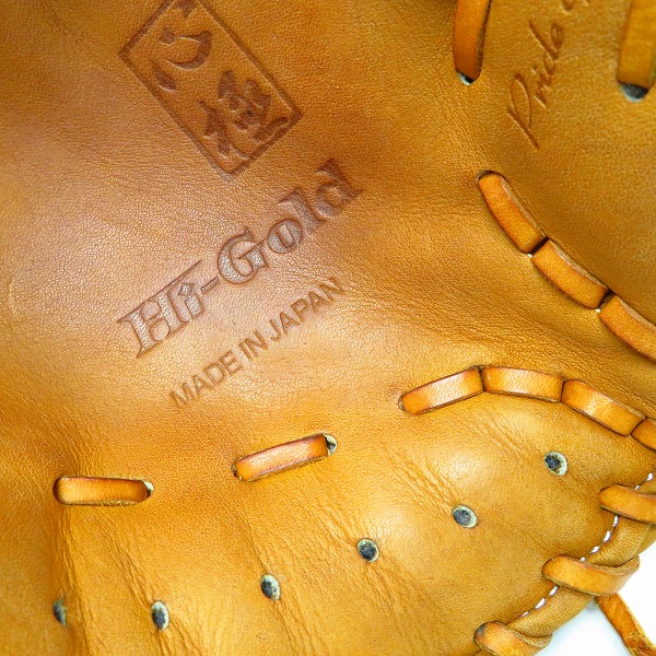 実際に弊社で買取させて頂いたHI-GOLD/ハイゴールド KKG-1165 心極 硬式/オールポジション用/右投げ 野球 グローブの画像 3枚目