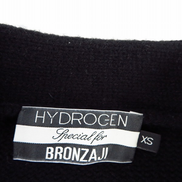 実際に弊社で買取させて頂いたHYDROGEN/ハイドロゲン ユニオンジャック/スカル ワッペン付 ウールカーディガン ブラック Size：XS の画像 2枚目