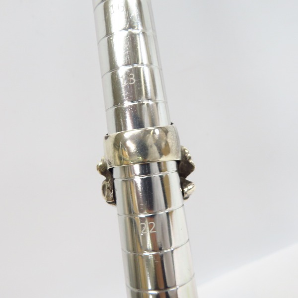 実際に弊社で買取させて頂いたharaKIRI×HARDCC/ハラキリ×ハードコアチョコレート メルティングスカル シルバーリング/20-20.5号の画像 7枚目