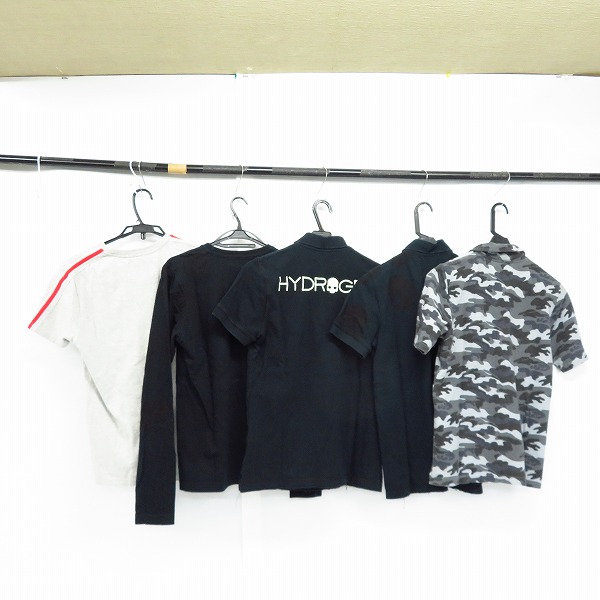 実際に弊社で買取させて頂いたHYDROGEN/ハイドロゲン カモフラ柄/スカル プリント 等 ポロシャツ/カットソー/Tシャツ 5点セットの画像 1枚目