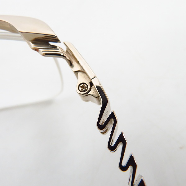 実際に弊社で買取させて頂いた999.9/フォーナインズ TITANIUM/チタニウム/チタン ハーフリム メガネフレーム/アイウェア/眼鏡 S-341Tの画像 6枚目