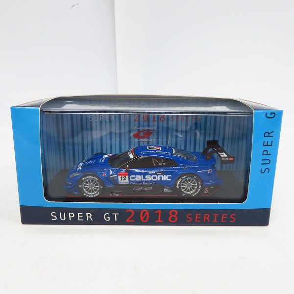 実際に弊社で買取させて頂いたEBBRO/エブロ SUPER GT GT500 2018 CALSONIC IMPUL GT-R No.12 45624 1/43スケール ミニカーの画像 7枚目