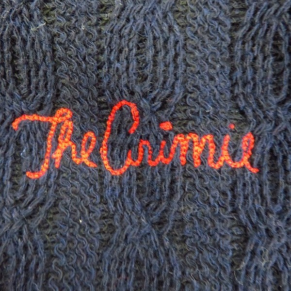 実際に弊社で買取させて頂いたTHE CRIMIE/クライミー ロゴ刺繍Vネックニット 日本製/Sの画像 7枚目