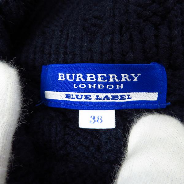実際に弊社で買取させて頂いたBURBERRY LONDON BLUE LABEL/バーバリーロンドン ブルーレーベル ケーブルニット ポンチョ/38の画像 2枚目