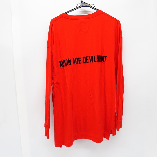 実際に弊社で買取させて頂いたMoonage Devilment/ムーンエイジデビルメント CK-Embroidery Over L/S T-Shirt レッド MCS-0575/44の画像 1枚目