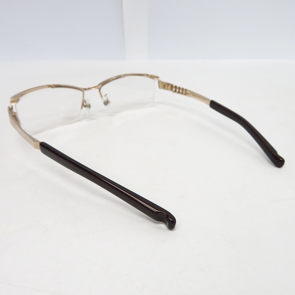実際に弊社で買取させて頂いた999.9/フォーナインズ TITANIUM/チタニウム/チタン ハーフリム メガネフレーム/アイウェア/眼鏡 S-341Tの画像 1枚目