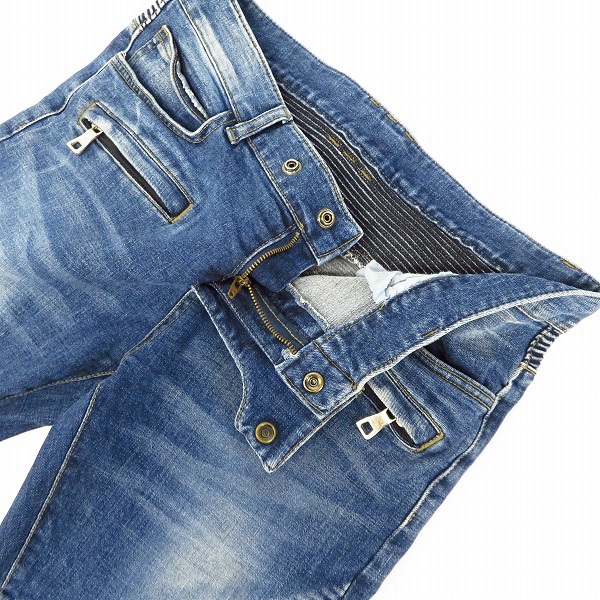実際に弊社で買取させて頂いたMoonage Devilment/ムーンエイジデビルメント バイカーパンツ デニム/48の画像 2枚目