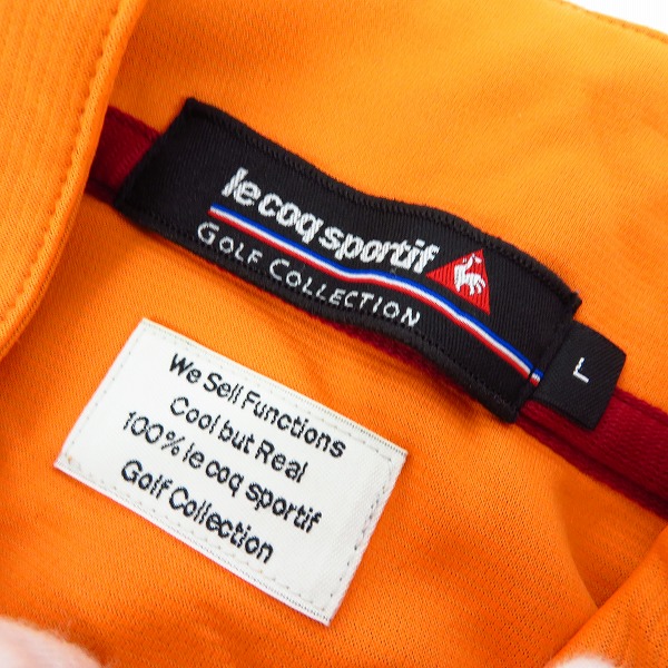 実際に弊社で買取させて頂いたLe coq sportif/ルコックスポルティフ ゴルフ ハージップトップス オレンジ/ Lの画像 2枚目