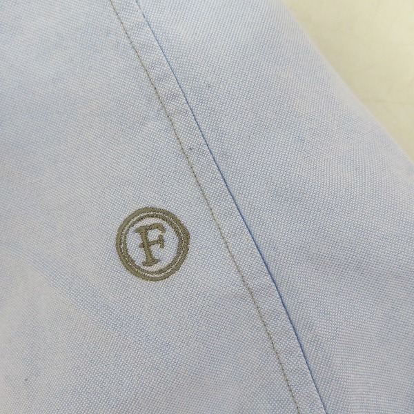 実際に弊社で買取させて頂いたFACTOTUM/ファクトタム F刺繍 シャンブレーシャツ 46の画像 6枚目