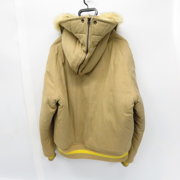 実際に弊社で買取させて頂いたNEIGHBORHOOD×fragment design/ネイバーフッド×フラグメントデザイン フェイクファー N-2B 中綿ジャケット/Lの画像 1枚目