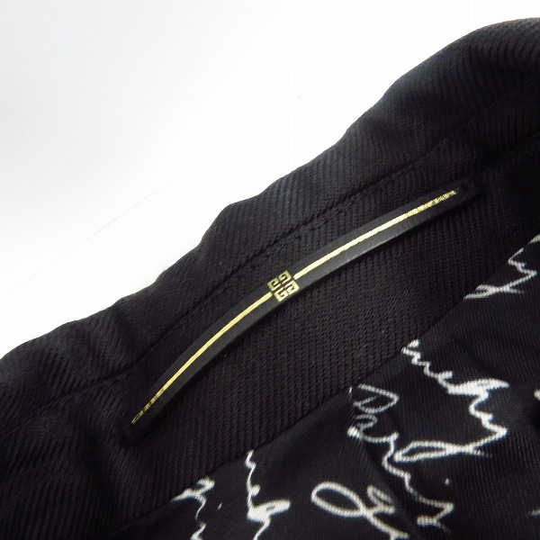 実際に弊社で買取させて頂いたGIVENCHY/ジバンシー metal zip jacket/ブラック ジャケット BM302J103N/52の画像 2枚目