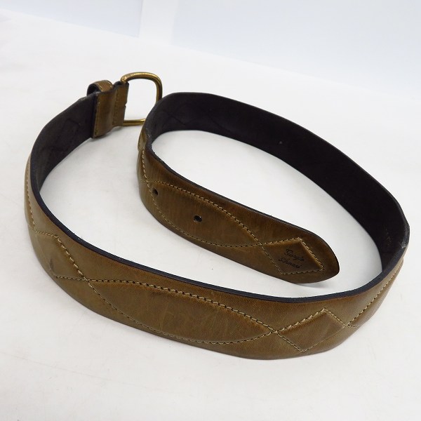 実際に弊社で買取させて頂いたGIORGIO ARMANI/ジョルジオアルマーニ レザーベルト デザインステッチ 75/30の画像 4枚目