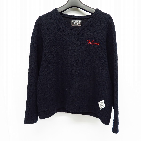 実際に弊社で買取させて頂いたTHE CRIMIE/クライミー ロゴ刺繍Vネックニット 日本製/S