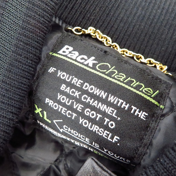 実際に弊社で買取させて頂いたBackChannel/バックチャンネル 羊革/シープスキン レザー ブルゾンジャケット/XLの画像 2枚目