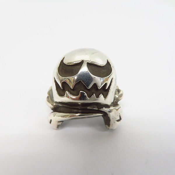 実際に弊社で買取させて頂いたharaKIRI×HARDCC/ハラキリ×ハードコアチョコレート メルティングスカル シルバーリング/20-20.5号の画像 1枚目