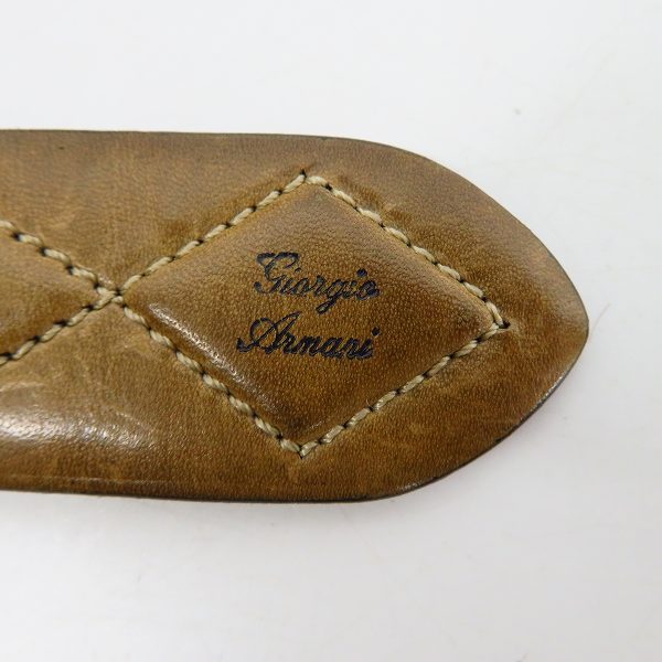 実際に弊社で買取させて頂いたGIORGIO ARMANI/ジョルジオアルマーニ レザーベルト デザインステッチ 75/30の画像 2枚目