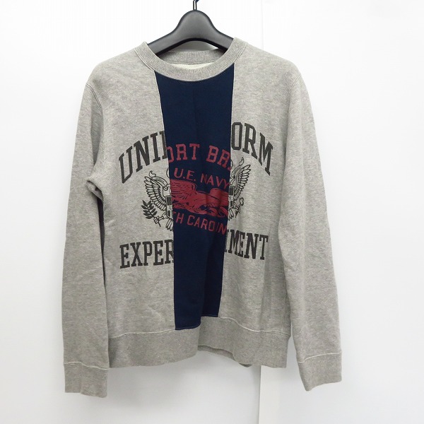実際に弊社で買取させて頂いたuniform experiment/ユニフォームエクスペリメント RECONSTRUCTED CENTER PANEL CREW NECK SWEAT/クルーネック 1