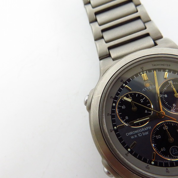 実際に弊社で買取させて頂いたCITIZEN/シチズン ATTESA/アテッサ クロノグラフ腕時計 チタン/クォーツ 3560-352653【動作未確認】の画像 4枚目
