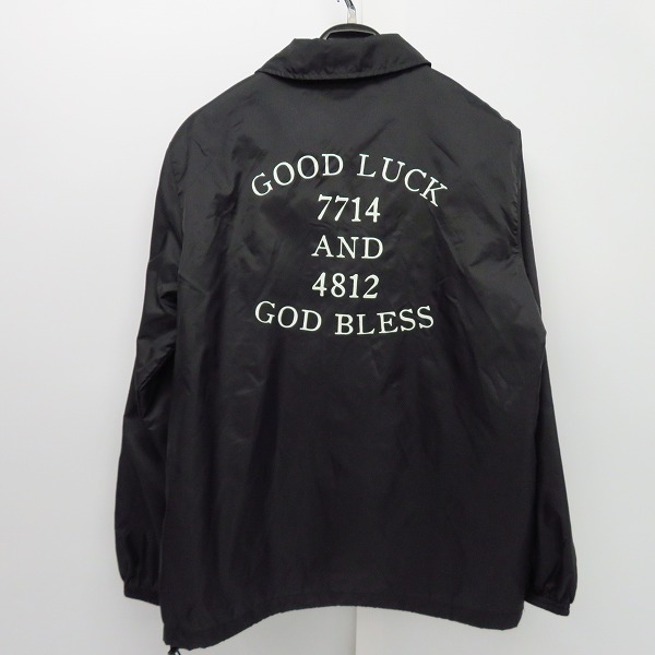 実際に弊社で買取させて頂いたTHE CRIMIE/クライミー GOOD LUCK&GOD BLESS ナイロン コーチ ジャケット/Lの画像 1枚目