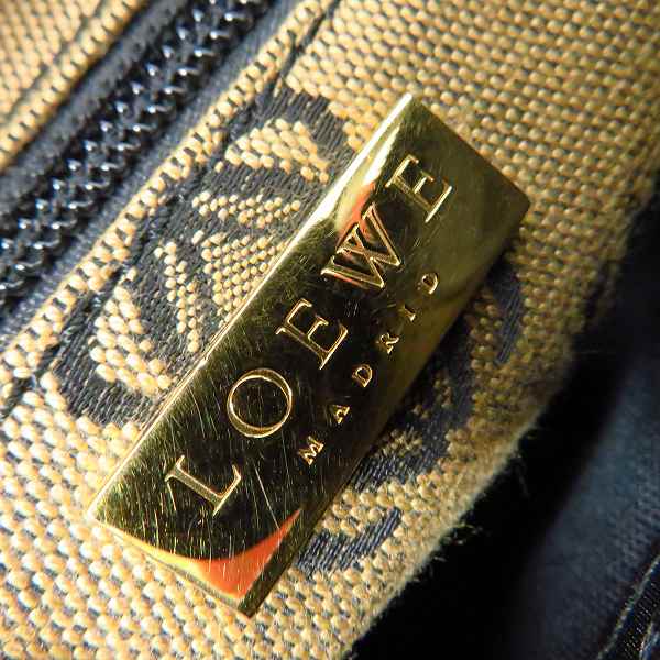 実際に弊社で買取させて頂いたLOEWE/ロエベ ロゴ総柄 キャンバス×レザー ハンドバッグ の画像 4枚目