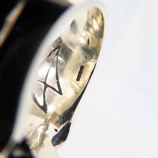 実際に弊社で買取させて頂いたCRAZY PIG/クレイジーピッグ ラージエビルスカルリング 17.5号の画像 4枚目