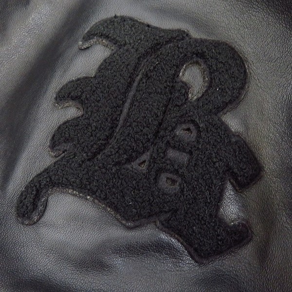 実際に弊社で買取させて頂いたBackChannel/バックチャンネル 羊革/シープスキン レザー ブルゾンジャケット/XLの画像 5枚目