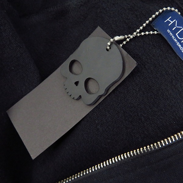 実際に弊社で買取させて頂いたHYDROGEN/ハイドロゲン スカルパッチ ジップアップ パーカー/フーディー Size：Sの画像 4枚目