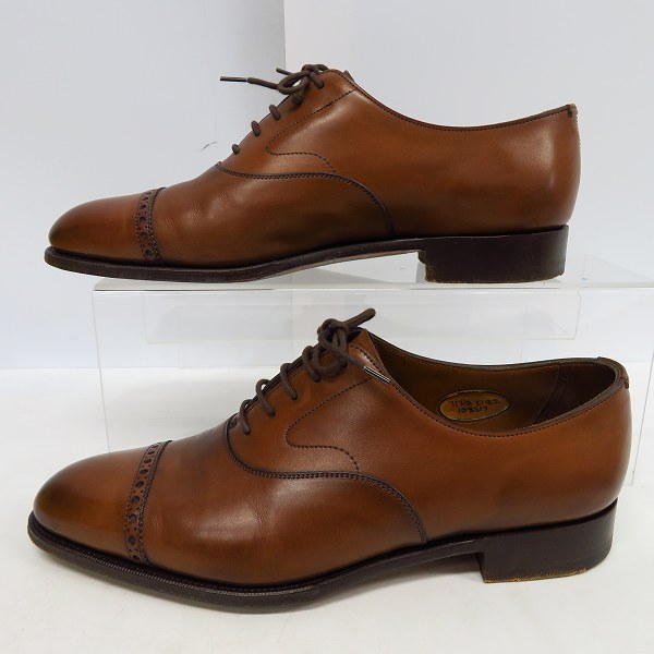 実際に弊社で買取させて頂いたEDWARD GREEN/エドワードグリーン BERKELEY/バークレー パンチドキャップトゥシューズ 7.5Dの画像 3枚目