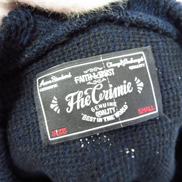 実際に弊社で買取させて頂いたTHE CRIMIE/クライミー ロゴ刺繍Vネックニット 日本製/Sの画像 2枚目
