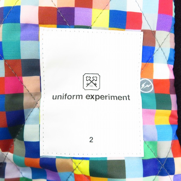 実際に弊社で買取させて頂いたUNIFORM EXPERIMENT/ユニフォームエクスペリメント 袖レザースタジャンUE-89024/2の画像 2枚目