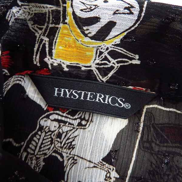 実際に弊社で買取させて頂いたHYSTERICS/ヒステリックス THE GHOST WOLVES/SOME WHERE IN TEXAS総柄 シャツ 05193AH02/Fの画像 2枚目