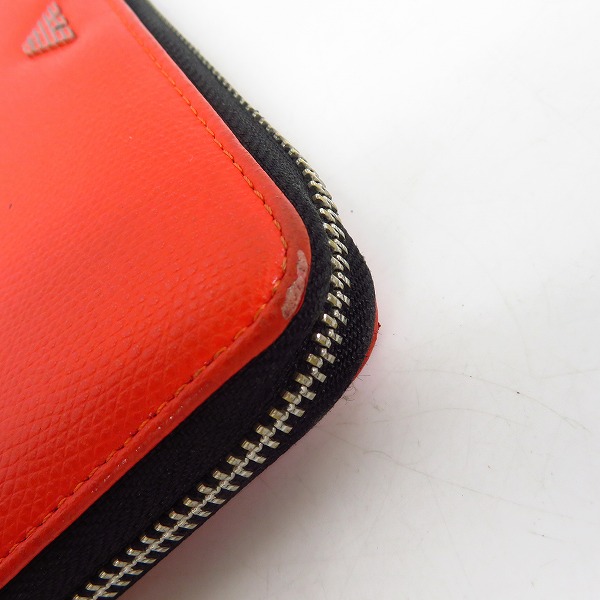 実際に弊社で買取させて頂いたEMPORIO ARMANI/エンポリオアルマーニ レザー 6連キーケース/ラウンドジップ長財布 オレンジ 2点セット の画像 6枚目