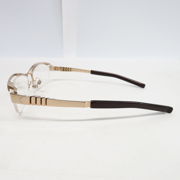 実際に弊社で買取させて頂いた999.9/フォーナインズ TITANIUM/チタニウム/チタン ハーフリム メガネフレーム/アイウェア/眼鏡 S-341Tの画像 2枚目