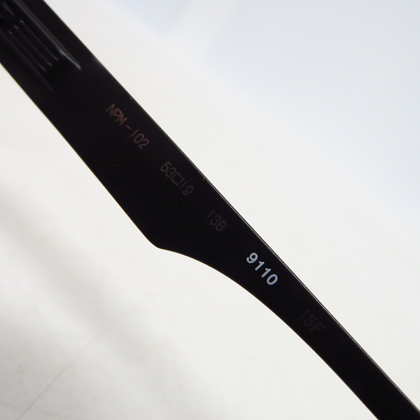 実際に弊社で買取させて頂いた999.9/フォーナインズ マットブラック NPM-102 度入り/眼鏡/メガネフレームの画像 4枚目